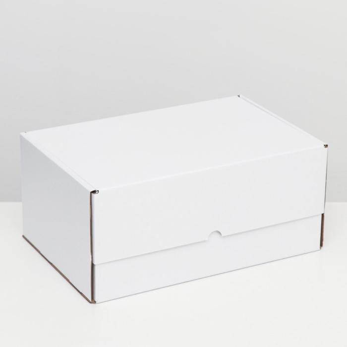 цена Коробка самосборная Почтовая, белая, 40 х 27 х 18 см