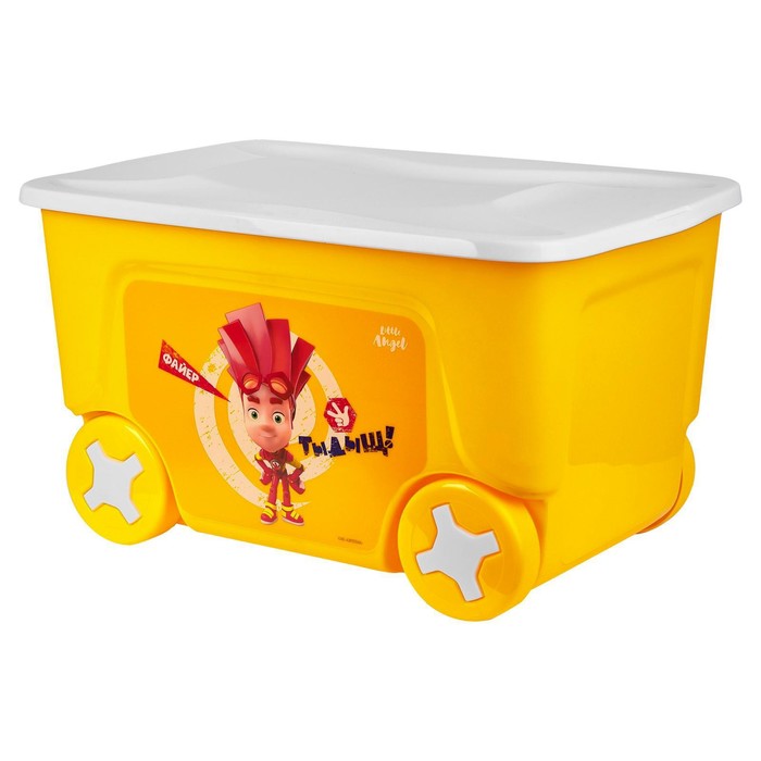 фото Ящик для хранения игрушек «фиксики» на колесах, 50 литров little angel