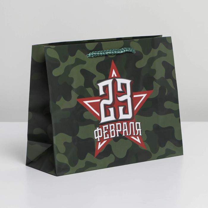 

Пакет ламинированный горизонтальный «С праздником!», MS 23 × 18 × 8 см