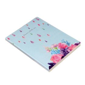 

Скетчбук А5 96 листов LENWA Mint flowers, 200 х 155 мм, в обложке ПВХ, цветной блок
