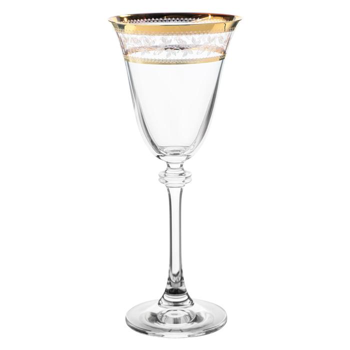 Набор бокалов для белого вина Asio, декор «Панто золото», 185 мл x 6 шт. набор бокалов для белого вина parus 185 мл x 6 шт