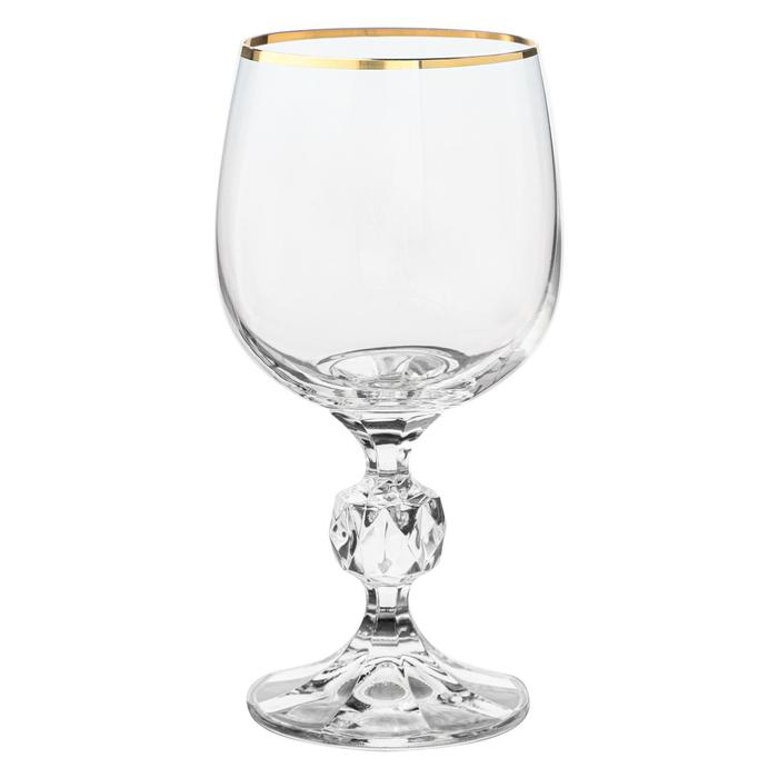 Набор бокалов для белого вина Sterna, декор «Отводка золото», 190 мл x 6 шт. набор бокалов для белого вина crystalite bohemia sterna отводка золото 190 мл 6 шт