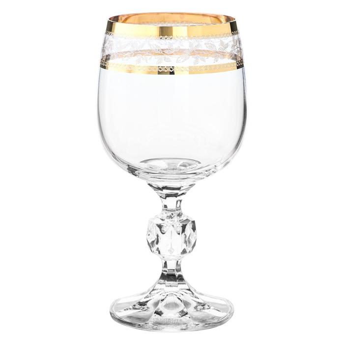 фото Набор бокалов для белого вина sterna, декор «панто золото», 190 мл x 6 шт. crystalite bohemia