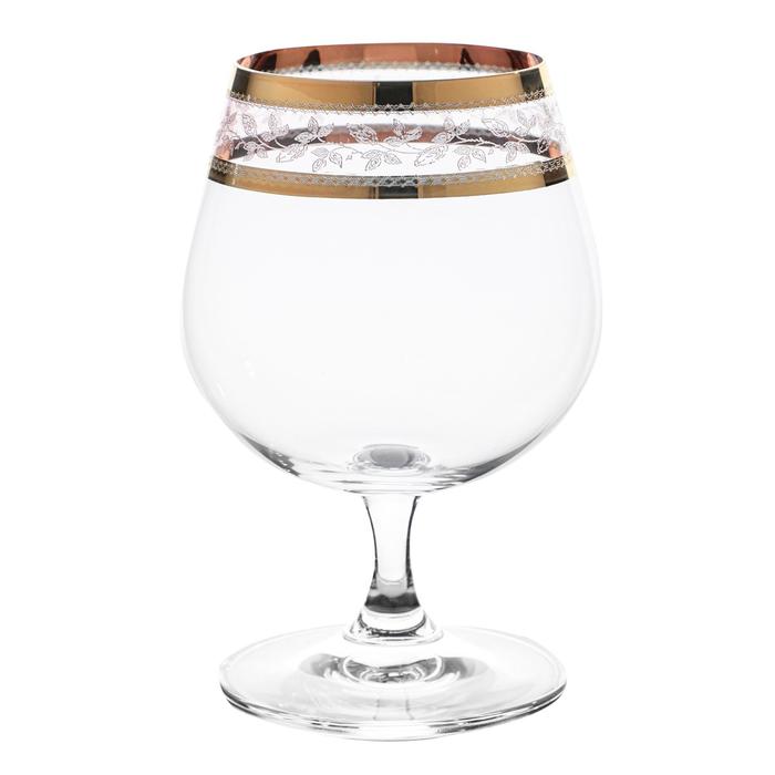 Набор бокалов для бренди Sylvia, декор «Панто золото», 400 мл x 6 шт. набор цветных бокалов для бренди 400 мл