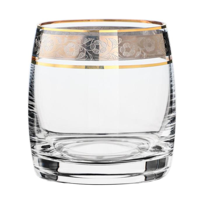 фото Набор стаканов для виски, декор «панто платина, отводка золото», 230 мл x 6 шт. crystalite bohemia