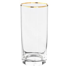 Набор стаканов для воды, декор «Отводка золото», 350 мл x 6 шт.
