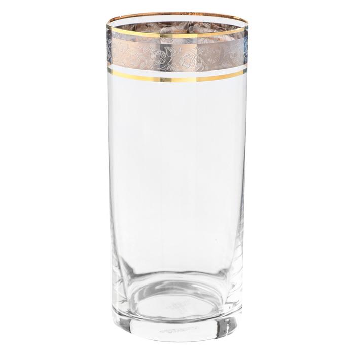 Набор стаканов для воды, декор «Панто платина, отводка золото», 350 мл x 6 шт. набор стаканов для воды elise 350 мл x 6 шт