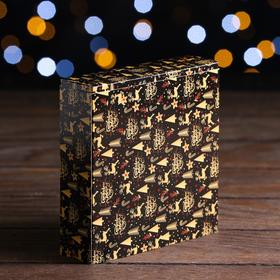 

Коробка для конфет с обечайкой 9 шт "Рождественская ночь", 13,7 х 13,7 х 3,5 см