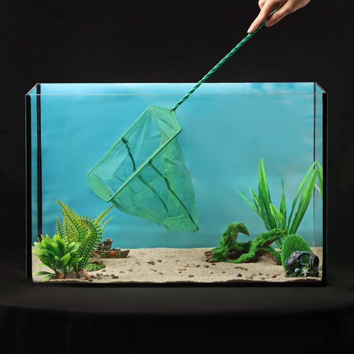 фото Сачок аквариумный 22 см, зелёный