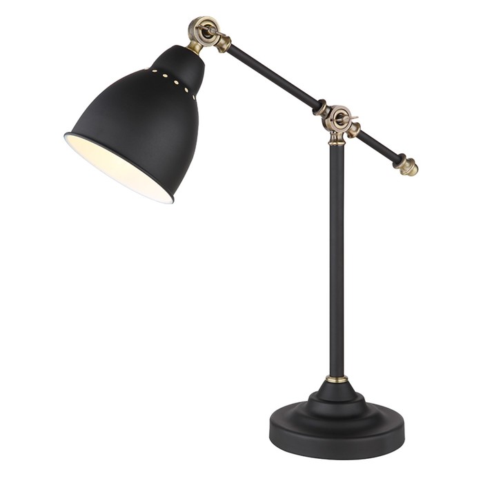 Настольная лампа BRACCIO, 1x60Вт E27, цвет чёрный настольная лампа santiago e27 1x60вт цвет хром серый
