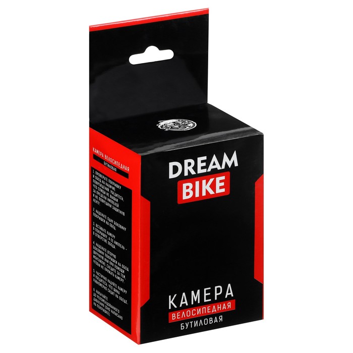 Камера 10"x1,75-1.95" Dream Bike, изогнутый AV, бутил, картонная коробка