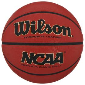 

Мяч баскетбольный WILSON NCAA Replica Comp Defl, размер 7, ПУ, бутиловая камера, цвет коричневый