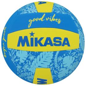 

Мяч волейбольный пляжный MIKASA BV354TV-GV-YB, синтетическая кожа (ТПЕ), машинная сшивка, 18 панелей, бутиловая камера, размер 5, цвет жёлтый/синий