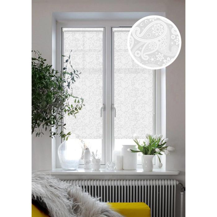 Рулонная штора «Шанталь», 62х160 см, цвет белый