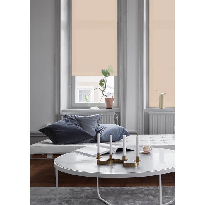 фото Рулонная штора plain, цвет бежевый, 57х160 см эскар