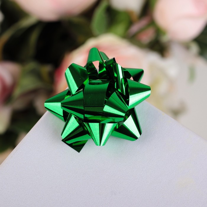 Бант-звезда №5 металлик (набор 12 шт), цвета ассорти