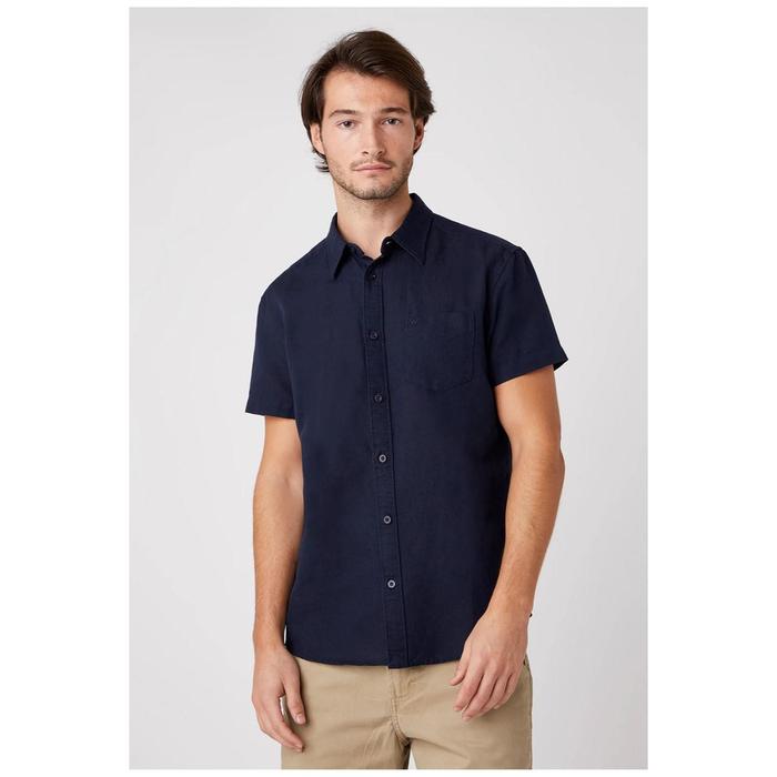 фото Рубашка мужская ss 1 pkt shirt navy, размер 58 (w5j7lo114) wrangler