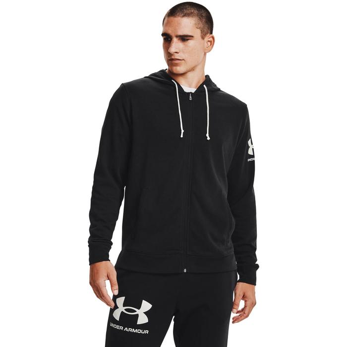 фото Толстовка мужская under armour rival terry fz hoodie, размер 50-52 (1361606-001)