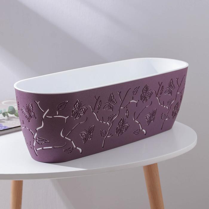 

Кашпо со вставкой Lucky Friday Boho, 7,3 л, 47×15 см , цвет пепельно-розовый