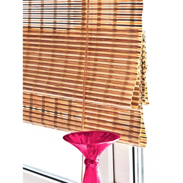 Римские штора из бамбука, 60х160 см, цвет микс