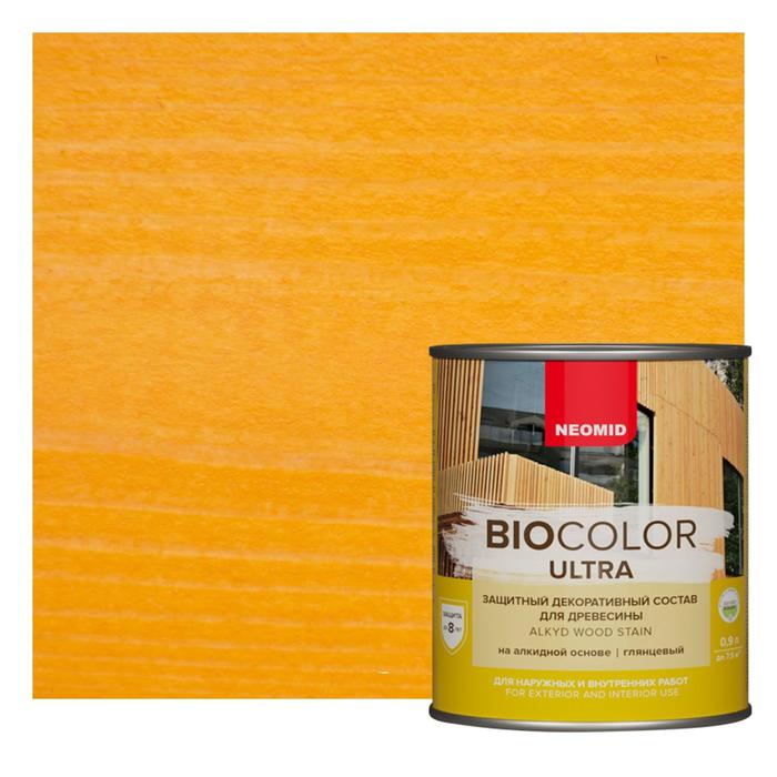 

Защитный декоративный состав для древесины NEOMID BioColor ULTRA калужница глянцевый 0,9л