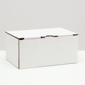 Коробка-пенал, белая, 22 х 15 х 10 см Ош