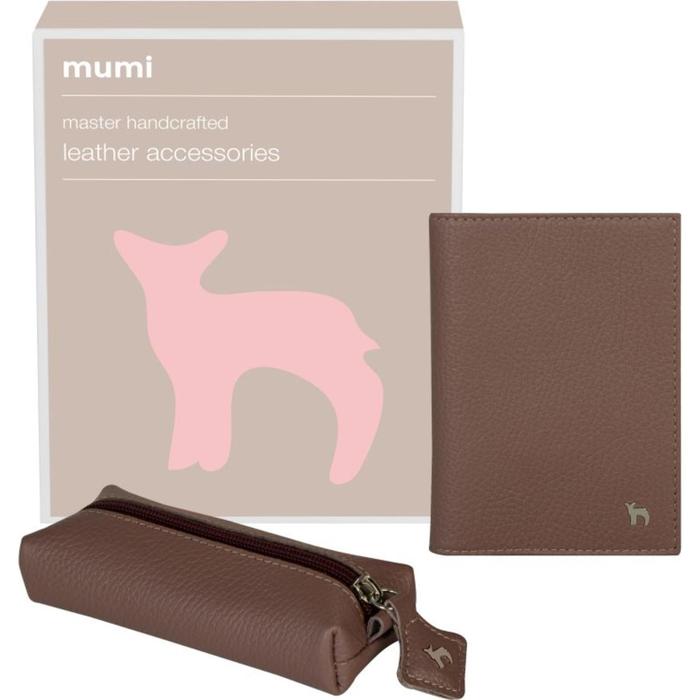 фото Подарочный набор: обложка для паспорта и ключница, цвет бальзамик mumi