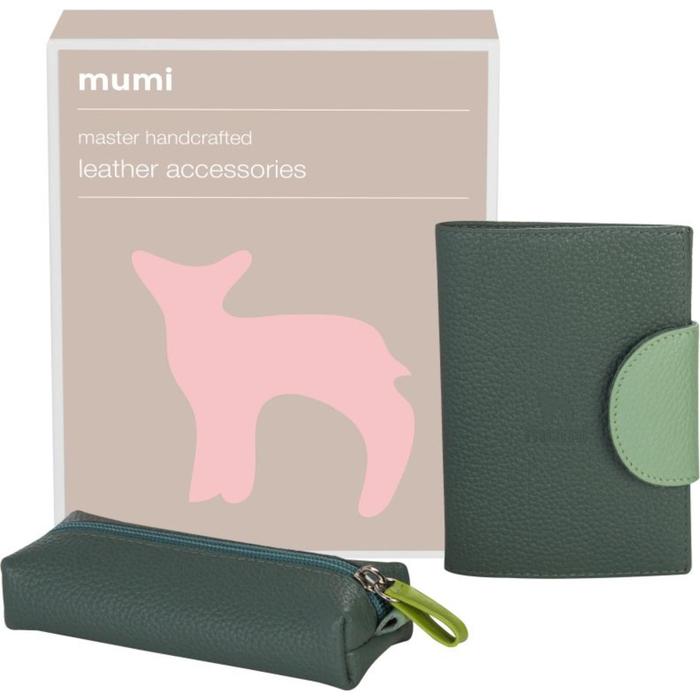 фото Подарочный набор: обложка для паспорта и ключница, цвет мята mumi