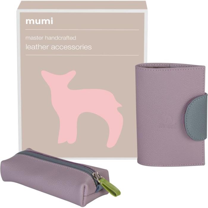 фото Подарочный набор: обложка для паспорта и ключница, цвет сиреневый mumi