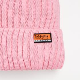 

Комплект (шапка,снуд) для девочки, цвет розовый, размер 54-56