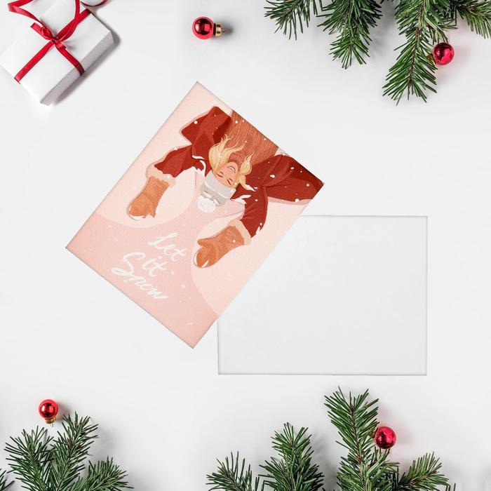 

Открытка - комплимент Let it snow, 6 × 8 см