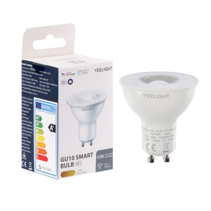 Умная лампочка Yeelight Smart bulb W1, GU10, 4.8 Вт, 350 Лм, 2700 К