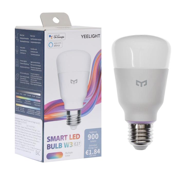 Умная LED-лампочка Yeelight Smart LED Bulb W3, E26/E27, 8 Вт, 1000 Лм, 1700–6500 K