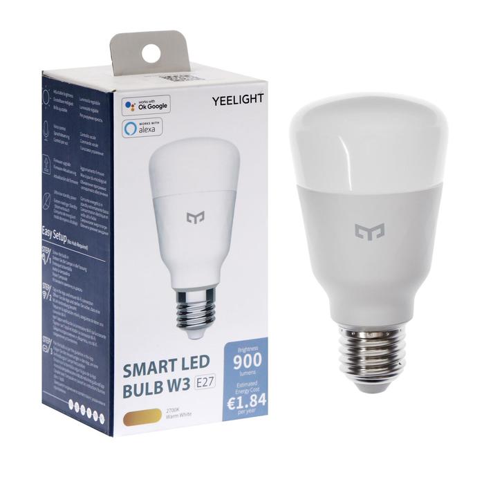 Умная LED-лампочка Yeelight Smart LED Bulb W3, E26/E27, 8 Вт, 900 Лм, 2700 K