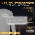 Светоотражающая термонаклейка «Sport», 5,7 × 2,3 см, цвет серый