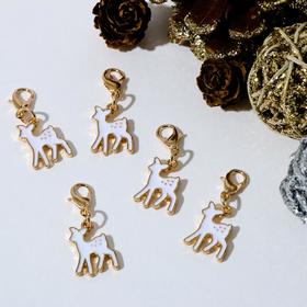 

Шарм "Оленёнок", цвет белый в золоте