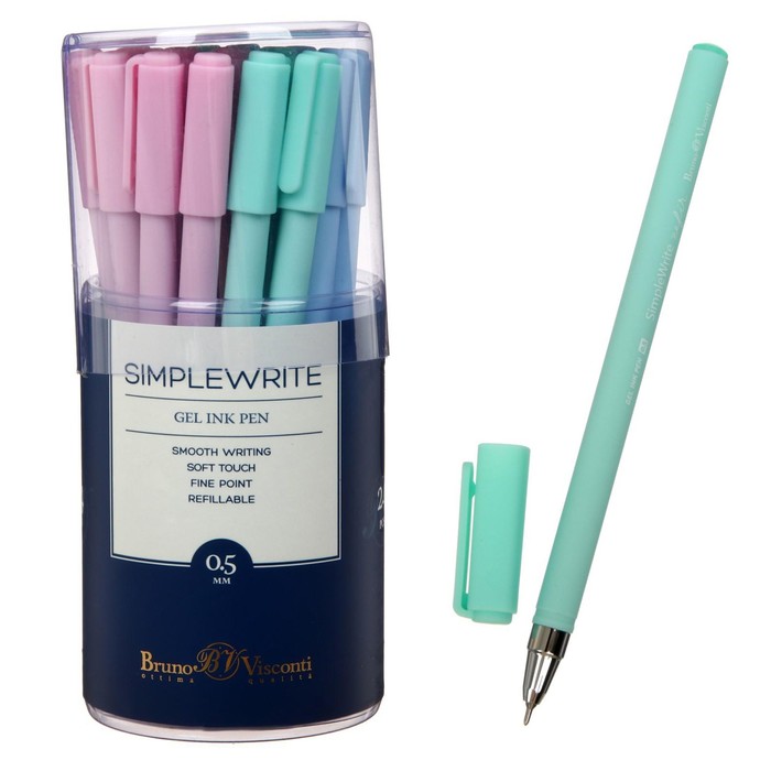 Ручка гелевая SimpleWrite Zefir, 0,5 мм, синие чернила, стержень 132 мм