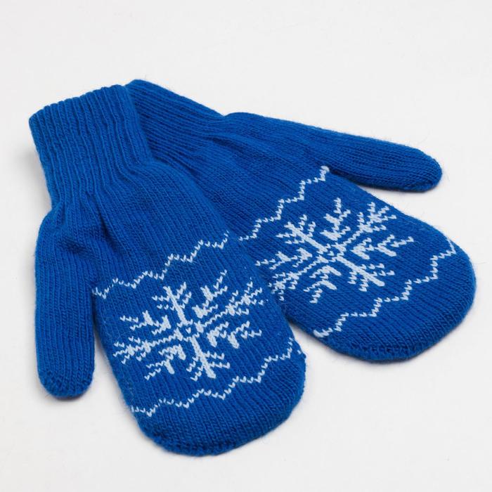 фото Варежки женские м21 цвет синий, р-р 18 рукавичка-варежка
