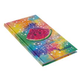 

Записная книжка, 110 x 206 мм, 80 листов, "Дольки арбуза", твёрдая обложка, матовая ламинация, выборочный лак, тиснение фольгой