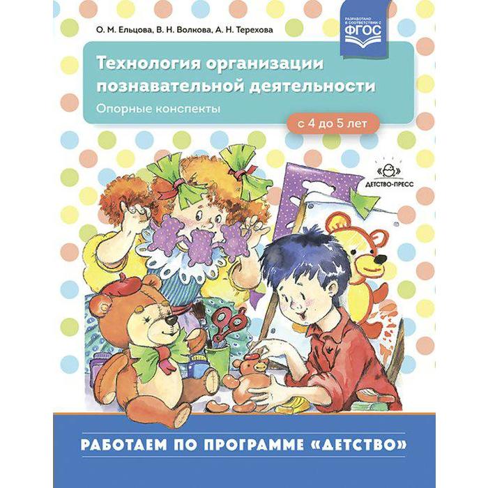 

Методическое пособие. ФГОС ДО. Технология организации познавательной деятельности. Опорные конспекты 4-5 лет. Ельцова О.М.