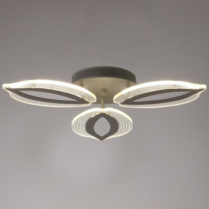 

Люстра с ПДУ 1135/3 LED 72Вт 3000К-6000К диммер белый 54х54х8 см
