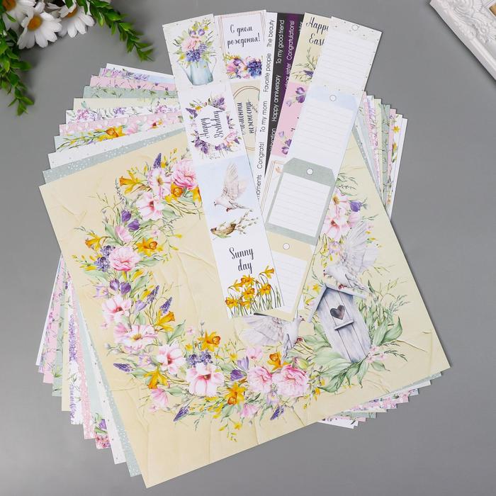 фото Набор бумаги для скрапбукинга "tender spring" 10 листов, 30,5x30,5 см fabrika decoru