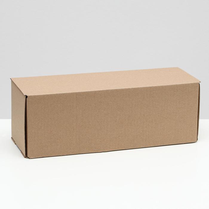 Коробка складная под бутылку, без печати, бурая 12 х 33,6 х 12 см, коробка складная бурая 12 х 12 х 12 см
