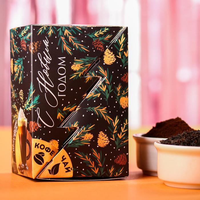 фото Подарочный набор «с новым годом»: чай (50 г), кофе (50 г) фабрика счастья