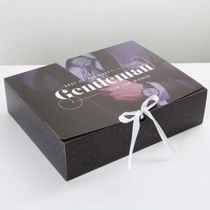 Коробка подарочная складная, упаковка, «Джентельмен», 31 х 24.5 х 8 см коробка складная джентельмен 20 х 15 х 8 см