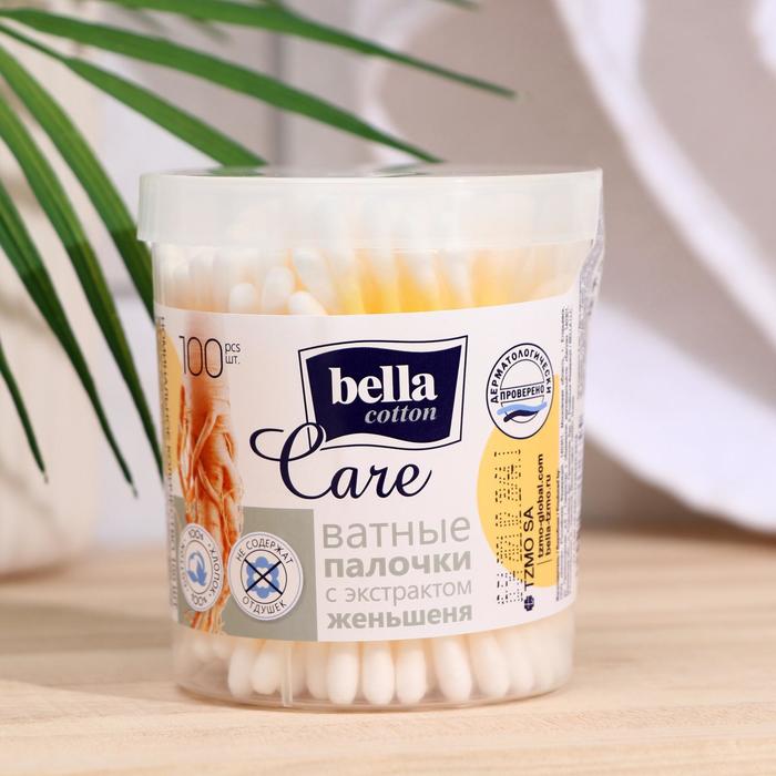 

Ватные палочки "bella cotton care"по 100 шт. женьшень круглая коробочка