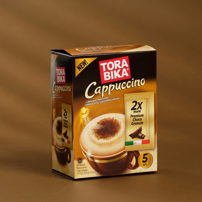 Быстрорастворимый капучино ToraBika с шоколадной крошкой (25 г х 5шт) кофейный напиток растворимый torabika cappuccino с шоколадной крошкой 25 5 г
