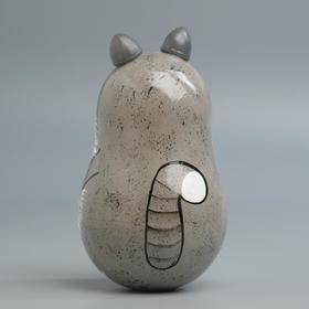 

Неваляшка "Кот с сосиской", ручная роспись