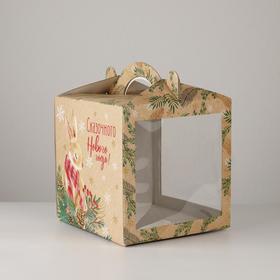 Коробка кондитерская с окном, сундук, «Сказка» 20 х 20 х 20 см Ош