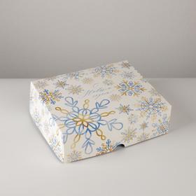 Упаковка для кондитерских изделий «Снежинки», 20 × 17 × 6 см Ош
